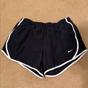 Nike Girls Black and White Athletic Shorts